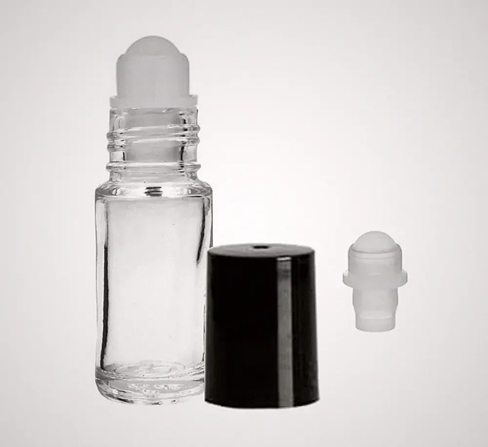 Cologne Travel Bottle, Glass Roll On Bottle, Perfume Mini Bottles 5ml 1/6oz 48pk