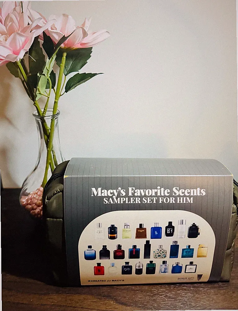 Holiday Gift Set for Him - Macys' Men 26pc Fragrance Sampler Pouch